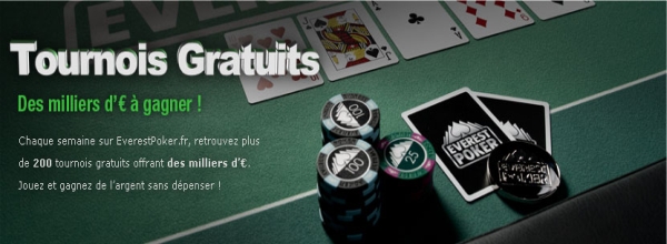 tournois gratuits sur Everest Poker